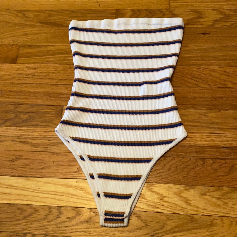 La Hearts strapless bodysuit